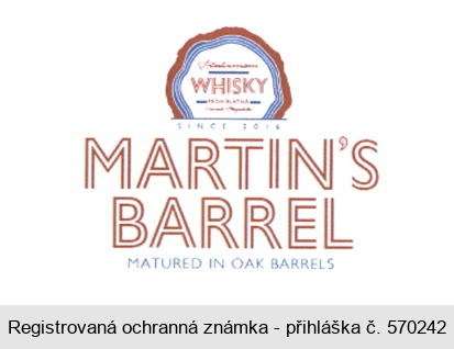 WHISKY MARTIN´S BARREL  MATURED IN OAK BARRELS SINCE 2016