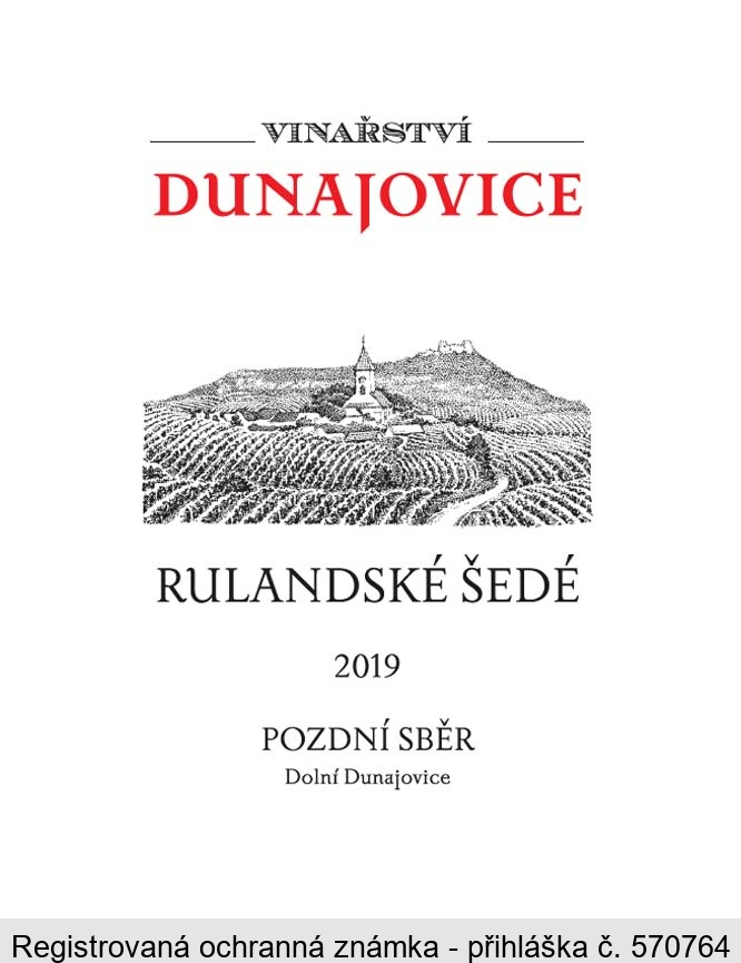 VINAŘSTVÍ DUNAJOVICE RULANDSKÉ ŠEDÉ 2019 POZDNÍ SBĚR Dolní Dunajovice