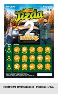 Korunka Pánská Jízda 2 miliony