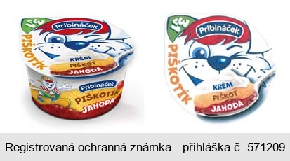 Pribináček 3v1 PIŠKOTÍK KRÉM PIŠKOT JAHODA