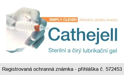 SIMPLY CLEVER APLIKACE JEDNOU RUKOU Cathejell Sterilní a čirý lubrikační gel