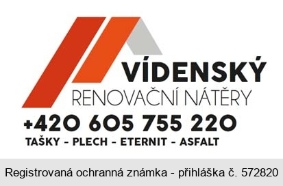 VÍDENSKÝ RENOVAČNÍ NÁTĚRY TAŠKY - PLECH - ETERNIT - ASFALT +420 605 755 220