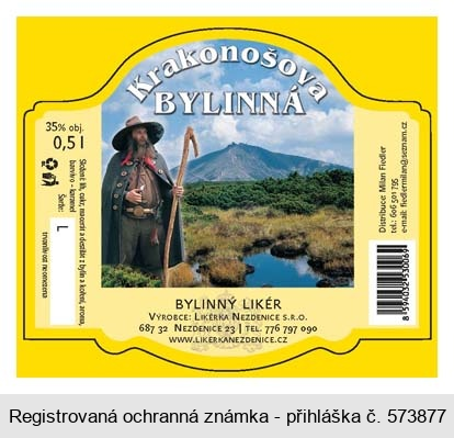 Krakonošova bylinná bylinný likér