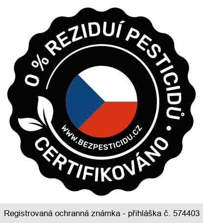 0 % REZIDUÍ PESTICIDŮ CERTIFIKOVÁNO WWW.BEZPESTICIDU.CZ