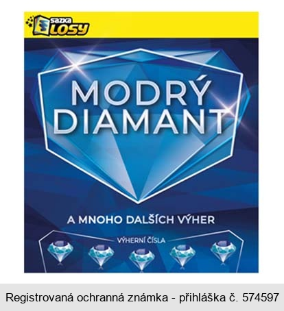 MODRÝ DIAMANT SAZKA LOSY