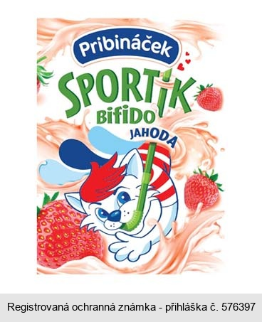 Pribináček SPORTÍK BIFIDO JAHODA