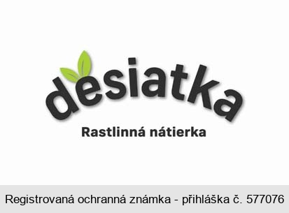 desiatka Rastlinná nátierka