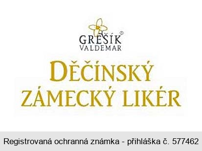 DĚČÍNSKÝ ZÁMECKÝ LIKÉR GREŠÍK VALDEMAR