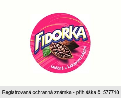 FIDORKA Mléčná s kakaovou náplní