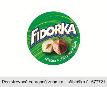 FIDORKA Mléčná s oříškovou náplní