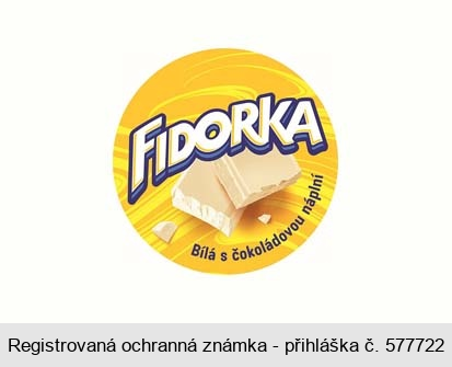 FIDORKA Bílá s čokoládovou náplní