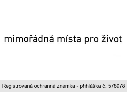 mimořádná místa pro život