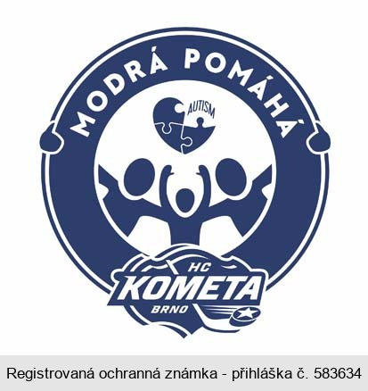 MODRÁ POMÁHÁ AUTISM HC KOMETA BRNO