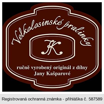 Velkolosinské pralinky JK ručně vyrobený originál z dílny Jany Kašparové