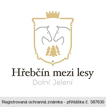 Hřebčín mezi lesy Dolní Jelení