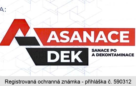 ASANACE DEK  SANACE PO A DEKONTAMINACE