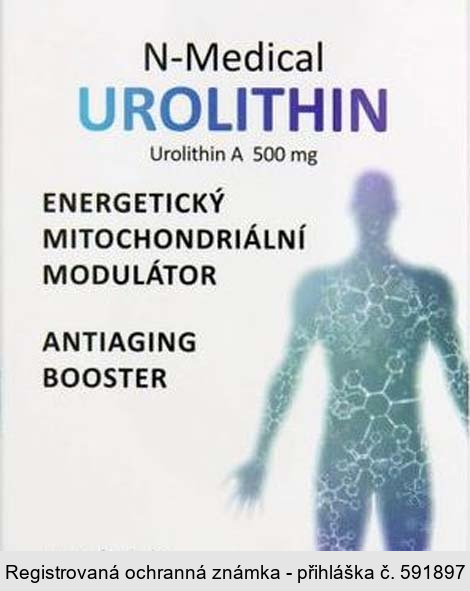 N-Medical UROLITHIN Urolithin A 500 mg ENERGETICKÝ MITOCHONDRIÁLNÍ MODULÁTOR ANTIAGING BOOSTER