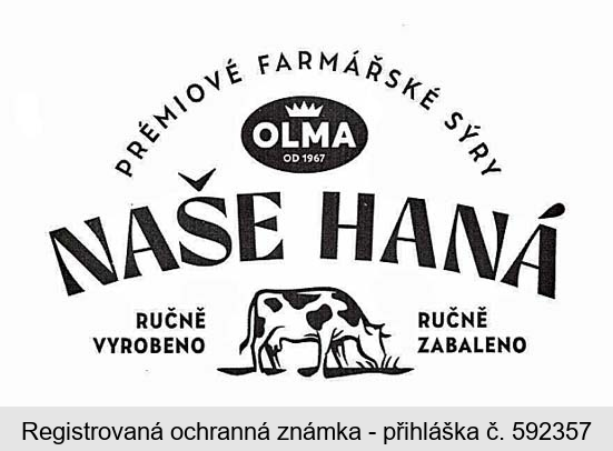 PRÉMIOVÉ FARMÁŘSKÉ SÝRY OLMA OD 1967 NAŠE HANÁ RUČNĚ VYROBENO RUČNĚ ZABALENO