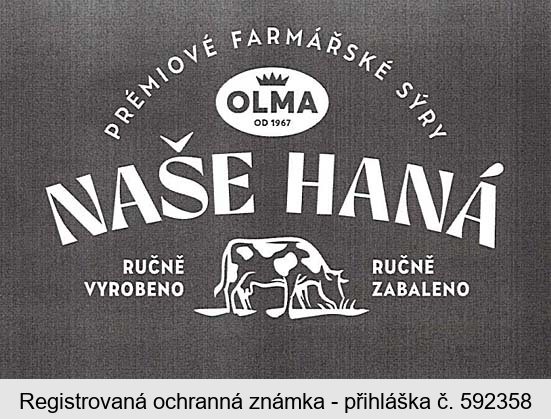 PRÉMIOVÉ FARMÁŘSKÉ SÝRY OLMA OD 1967 NAŠE HANÁ RUČNĚ VYROBENO RUČNĚ ZABALENO