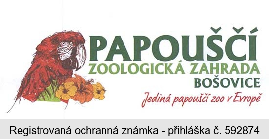 PAPOUŠČÍ ZOOLOGICKÁ ZAHRADA BOŠOVICE Jediná papouščí zoo v Evropě