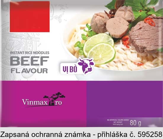 INSTANT RICE NOODLES BEEF FLAVOUR VI BO Vinmax Pro