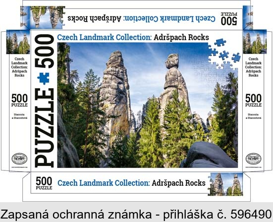 Czech Landmark Collection: Adršpach Rocks Puzzle 500 Starosta a Starostová