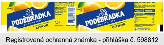 PODĚBRADKA OD ROKU 1905 JEMNĚ PERLIVÁ S PŘÍCHUTÍ CITRON