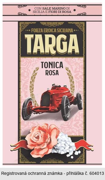 FORZA EROIKA SICILIANA TARGA TONICA ROSA CON SALE MARINO DI SICILIA E FIORI ROSA