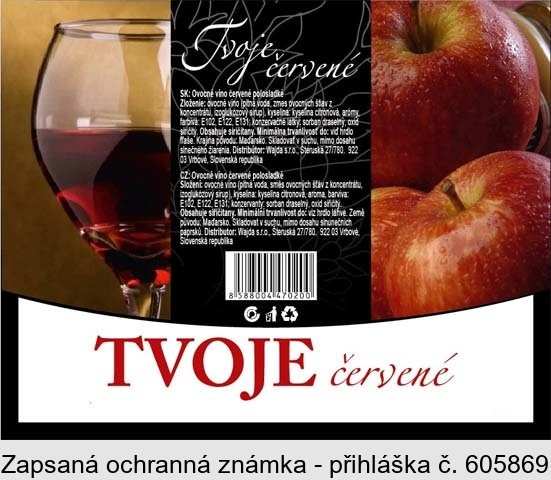 TVOJE červené