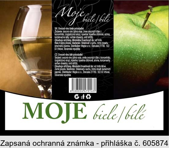 MOJE biele/bílé