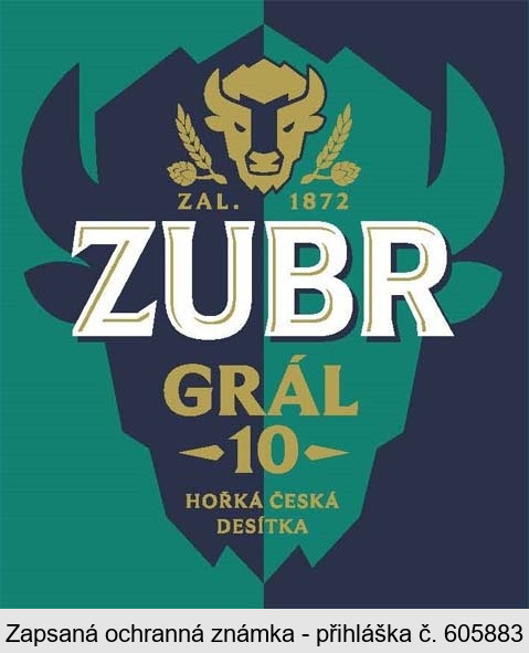ZUBR GRÁL 10 ZAL. 1872 HOŘKÁ ČESKÁ DESÍTKA