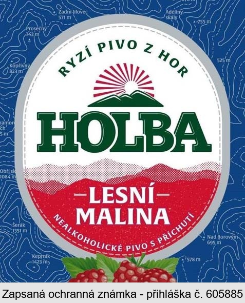RYZÍ PIVO Z HOR HOLBA LESNÍ MALINA NEALKOHOLICKÉ PIVO S PŘÍCHUTÍ