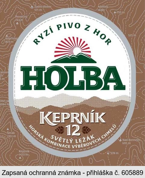 RYZÍ PIVO Z HOR HOLBA KEPRNÍK 12 SVĚTLÝ LEŽÁK HORSKÁ KOMBINACE VÝBĚROVÝCH CHMELŮ