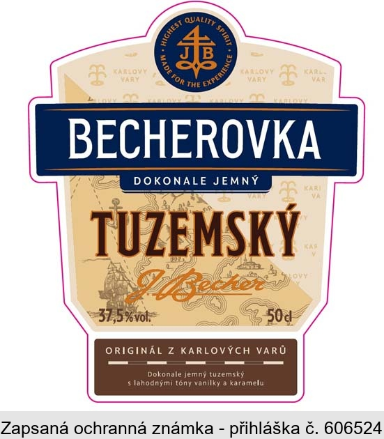 BECHEROVKA DOKONALE JEMNÝ TUZEMSKÝ J. BECHER ORIGINÁL Z KARLOVÝCH VARŮ