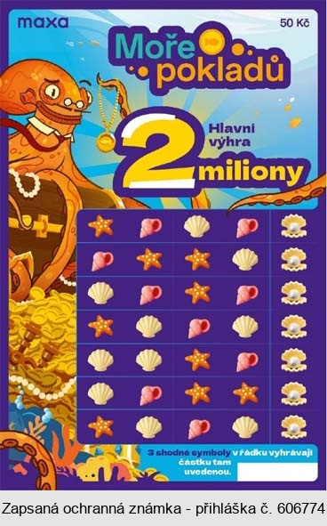 maxa Moře pokladů Hlavní výhra 2 miliony