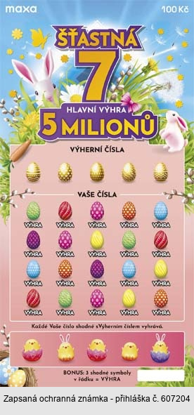 Šťastná 7 Hlavní výhra 5 milionů _ velikonoce
