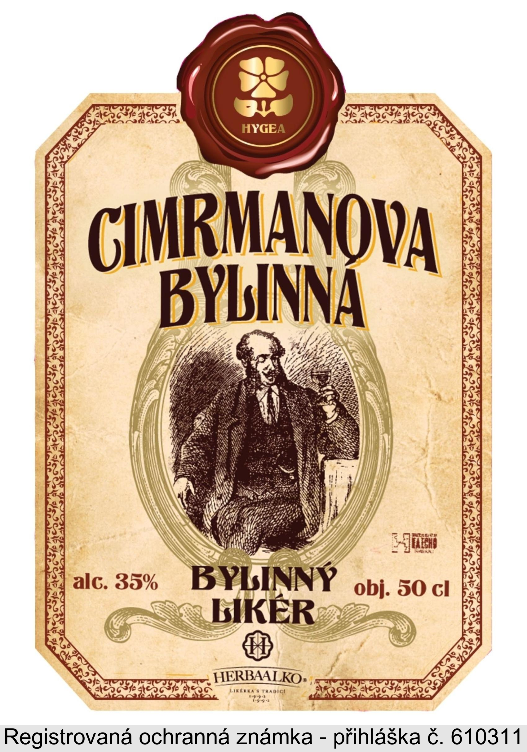 HYGEA CIMRMANOVA BYLINNÁ BYLINNÝ LIKÉR HERBAALKO