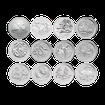 Kompletní sada Lunární série II. 12 x 1 Oz stříbrných mincí (2008-2019)