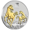 Lun�rn� s�rie III. - st��brn� mince Year of the Horse (Rok kon�) 1 Oz 2026 Gilded