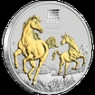 Lunární série III. - stříbrná mince Year of the Horse (Rok koně) 1 Oz 2026 Gilded