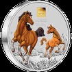 Lunární série III. - stříbrná mince Year of the Horse (Rok koně) 1kg 2026 Color Gold Privy Mark