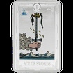 Stříbrná mince Tarotové karty (Malá arkána) - Ace of Swords 1 Oz 2025 Color PROOF (2.)