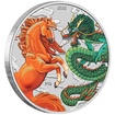 St��brn� mince 1 Oz Dragon &amp; Horse (Drak a K��) 2026 (10.) Fire &amp; Earth