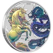St��brn� mince 1 Oz Dragon &amp; Horse (Drak a K��) 2026 (10.) Opalite