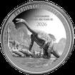 Stříbrná mince Plateosaurus 1 Oz 2026 (7.) Prehistoric Life II.