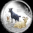 Lunární série III. - stříbrná mince Year of the Goat (Rok kozy) 1 Oz 2027 Color PROOF