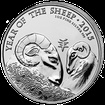 Lunární série - stříbrná mince 1 Oz Year of the Sheep (Rok ovce) 2015 (Royal Mint)