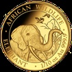 Zlat mince 100 Schillings Elephant (Slon africk) 1/10 Oz 2018 (African Wildlife Series)