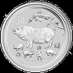 Lunární série II. - stříbrná mince 2 AUD Year of the Pig (Rok vepře) 2 Oz 2019