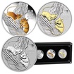 Lun�rn� s�rie III. - sada 3 x 1 Oz st��brn�ch minc� Year of the Mouse (Rok krysy) 2020 (PROOF, Color PROOF, Gilded)